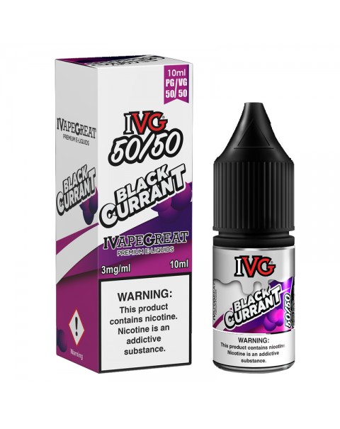 IVG 50:50: Blackcurrant E-Liquid - 10ml