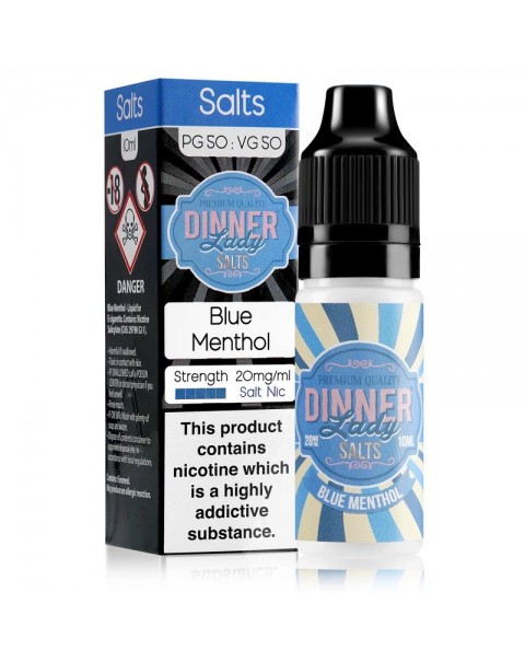 Dinner Lady Blue Menthol E-liquid Nic Salt 10ml