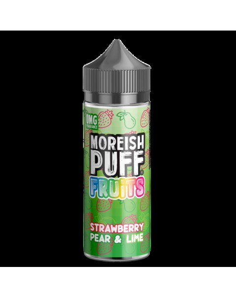 Moreish Puff Fruits Strawberry, Pear & Lime 0mg 100ml Short Fill E-Liquid