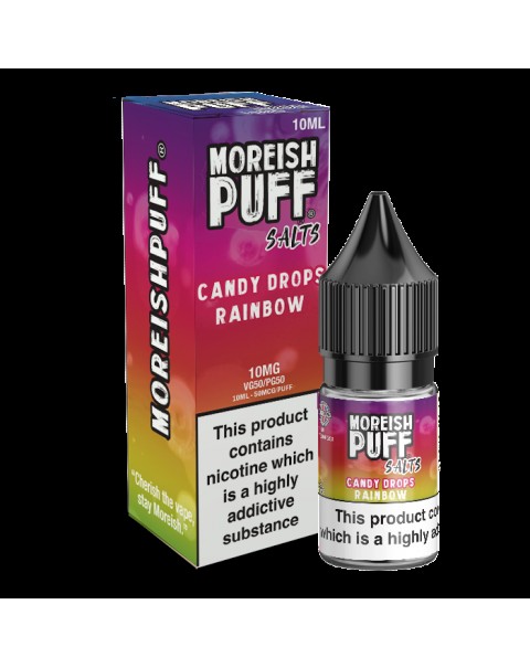 Moreish Puff Salts Rainbow Candy Drops 10ml Nic Salt