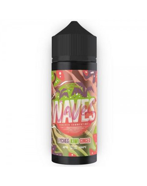 Waves Lychee Kiwi Ginger 0mg 100ml Short Fill E-Liquid