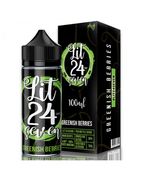 Lit 24 Seven Greenish Berries 0mg 100ml Short Fill E-Liquid