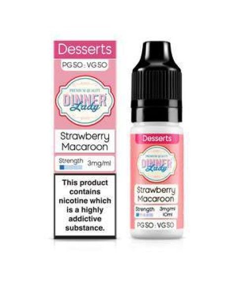 Dinner Lady Desserts 50/50: Strawberry Macaroon 10ml E-Liquid