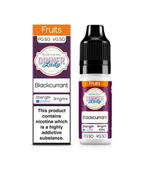 Dinner Lady Fruits 50/50: Blackcurrant 10ml E-Liquid