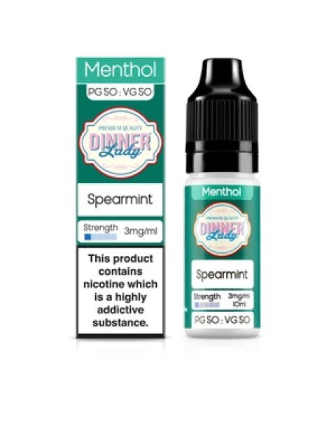 Dinner Lady Menthol 50/50: Spearmint 10ml E-Liquid