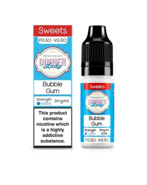 Dinner Lady Sweets 50/50: Bubble Gum 10ml E-Liquid