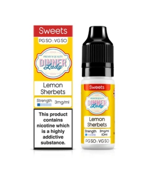 Dinner Lady Sweets 50/50: Lemon Sherbets 10ml E-Liquid