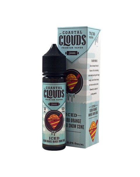 Coastal Clouds Iced: Blood Orange Mango Snow Cone E-liquid 50ml Short Fill