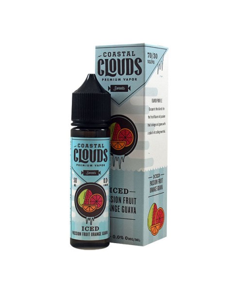 Coastal Clouds Iced: Passion Fruit Orange Guava 0mg 50ml Short Fill E-Liquid