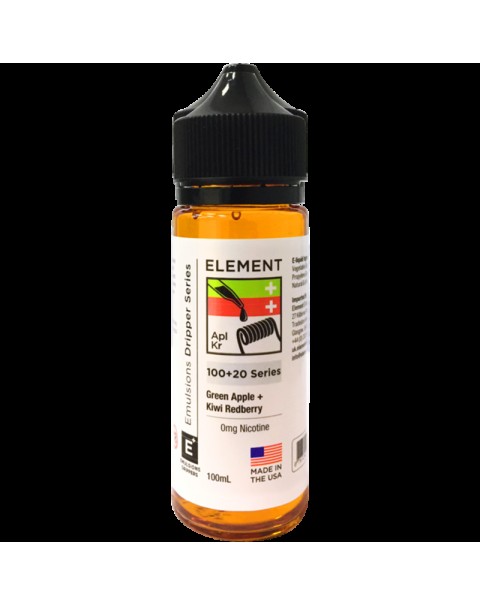 Element Emulsion: Green Apple & Kiwi Redberry 0mg 100ml Short Fill E-liquid