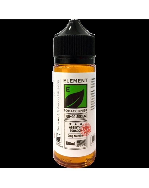Element Tobacconist: Absinthe Tobacco 0mg 100ml Sh...