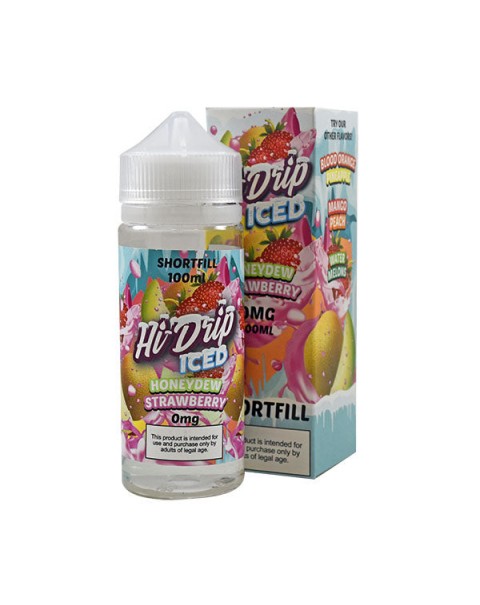 Hi Drip Iced Honeydew Strawberry 0mg 100ml Short Fill E-Liquid