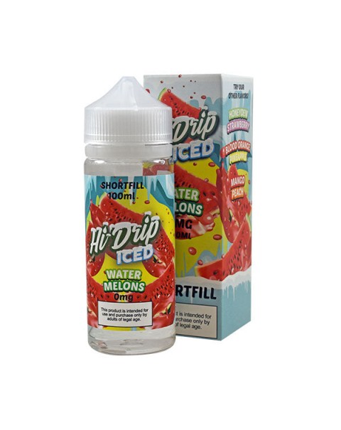 Hi Drip Iced Water Melons 0mg 100ml Short Fill E-Liquid