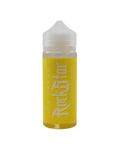 Rockstar Vape Ice Cream Banana and Caramel 0mg 100ml Short Fill E-Liquid