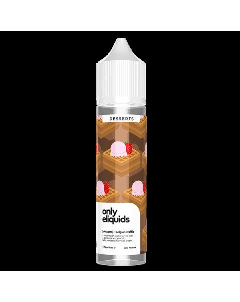 Only E-Liquids Desserts: Belgian Waffle 0mg 50ml Short Fill E-Liquid