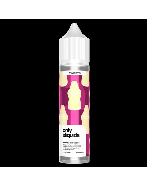 Only E-Liquids Sweets: Milk Bottles 0mg 50ml Short Fill E-Liquid