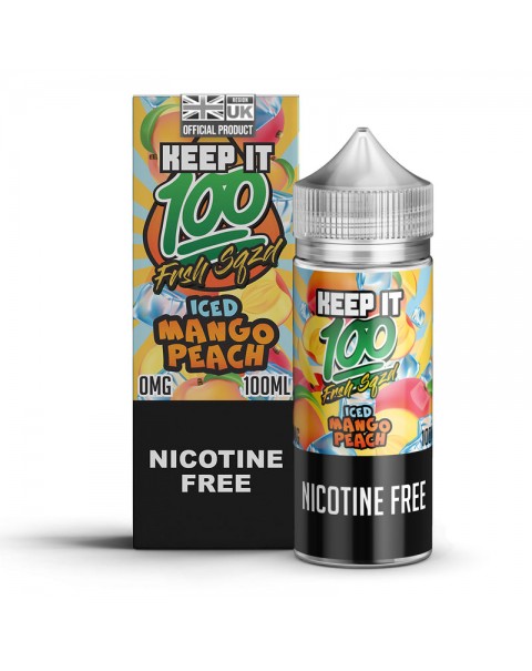 Keep It 100 Iced Mango Peach 0mg 100ml Short Fill E-Liquid