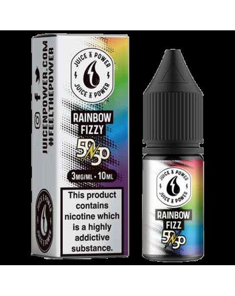 Juice N' Power 50:50 Rainbow Fizzy 10ml E-Liquid