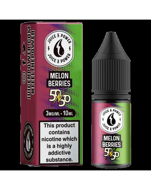 Juice N' Power 50:50 Melon Berries 10ml E-Liqu...