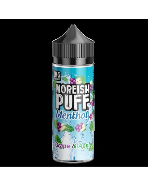 Moreish Puff Menthol Grape & Apple 0mg 100ml Short Fill E-Liquid