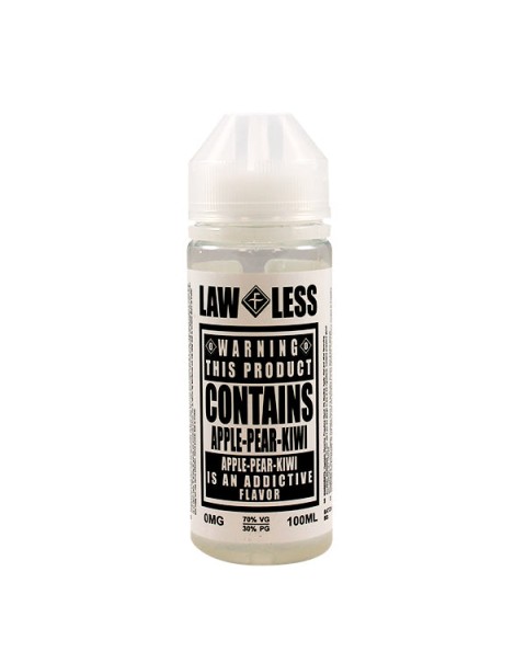 Flawless Law Less: Apple Pear Kiwi E-liquid  100ml Short Fill