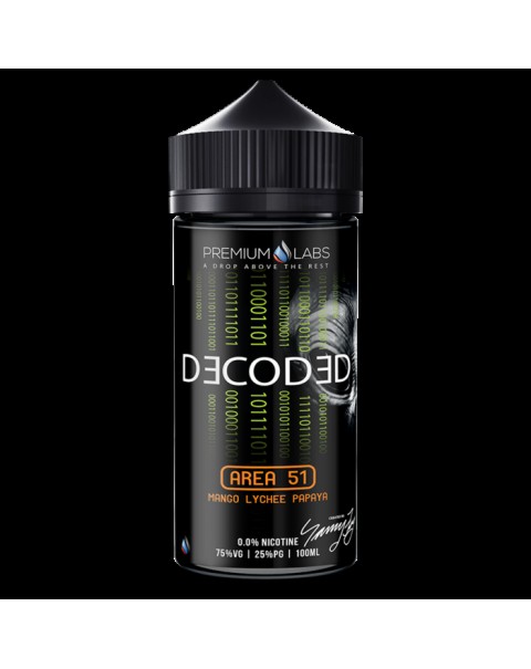 Premium Labs Decoded: Area 51 E-liquid 100ml Short Fill