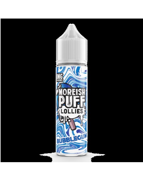 Moreish Puff Lollies Bubblegum 0mg 50ml Short Fill E-Liquid