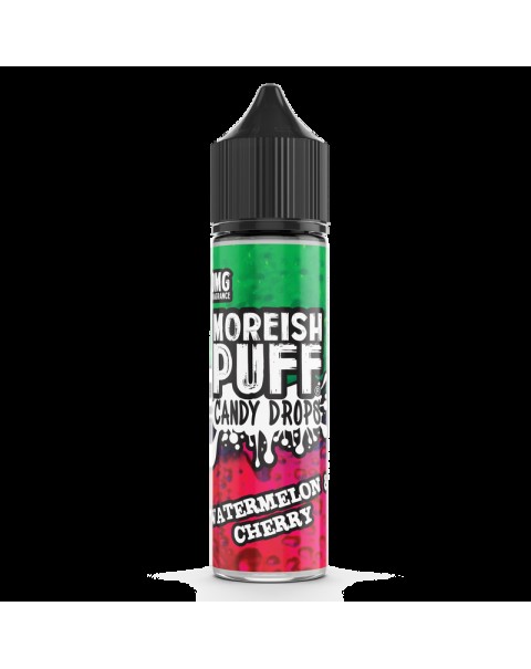 Moreish Puff Candy Drops Watermelon & Cherry 0mg 50ml Short Fill E-Liquid