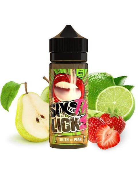 Six Licks Truth Or Pear E-Liquid 100ml Short Fill