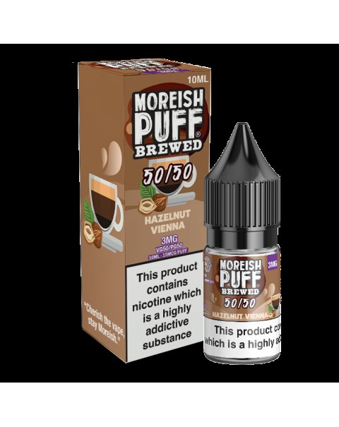 Moreish Puff Brewed 50/50: Hazelnut Vienna 10ml E-Liquid