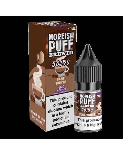 Moreish Puff Brewed 50/50: Flat White 10ml E-Liquid