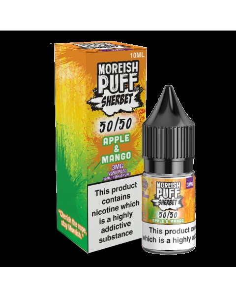 Moreish Puff Sherbet 50/50: Apple & Mango Sherbet 10ml E-Liquid