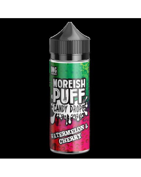 Moreish Puff Candy Drops Watermelon & Cherry 0mg 100ml Short Fill E-Liquid