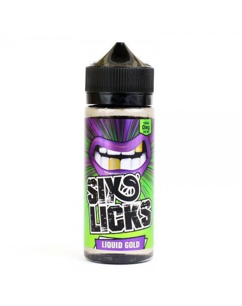 Six Licks Liquid Gold E-Liquid 100ml Short Fill