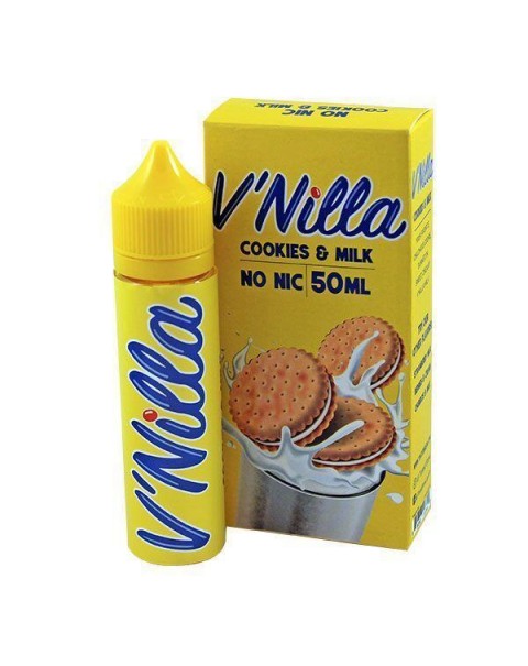 V'nilla Cookies & Milk 0mg Short Fill - 50ml