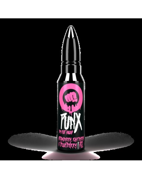 Riot Squad Punx: Strawberry Raspberry & Blueberry 0mg 50ml Short Fill E-Liquid