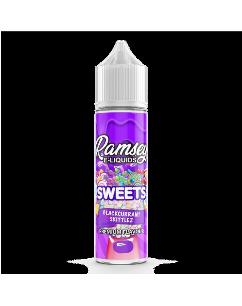 Ramsey E-Liquids Sweets: Blackcurrant Skittlez 0mg 50ml Short Fill E-Liquid