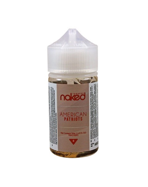 Naked 100 Tobacco American Patriots 0mg 50ml Short fill E-liquid