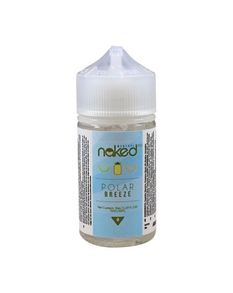 Naked 100 Menthol Polar Breeze 0mg 50ml Short fill E-liquid