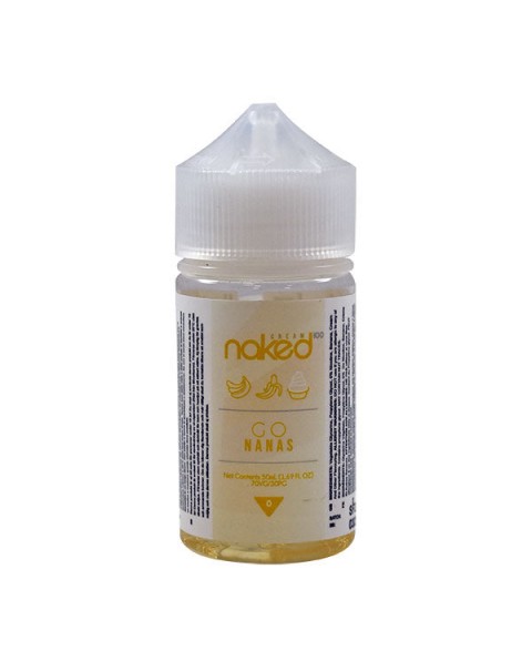 Naked 100 Cream Go Nanas 0mg 50ml Short Fill E-liquid