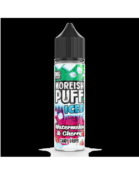 Moreish Puff Iced Watermelon & Cherry Candy Drops 0mg 50ml Short Fill E-Liquid